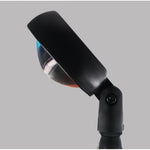 Black magnifying glass on a gray background